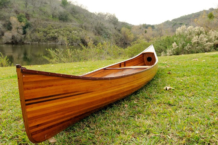 ALDO Kayaking, Canoeing & Rafting>Canoes L: 187.5 W: 31.5 H: 24 Inches / NEW / wood Real High Quality Canadian Cedar Canoe 16 feet