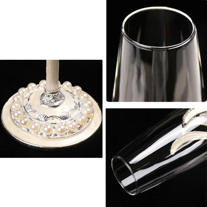 ALDO Kitchen & Dining > Tableware > Drinkware Exquisite Unique Custom Made  Swan Wedding Led Free Crystal Champagne Wine Glasses Set of Two