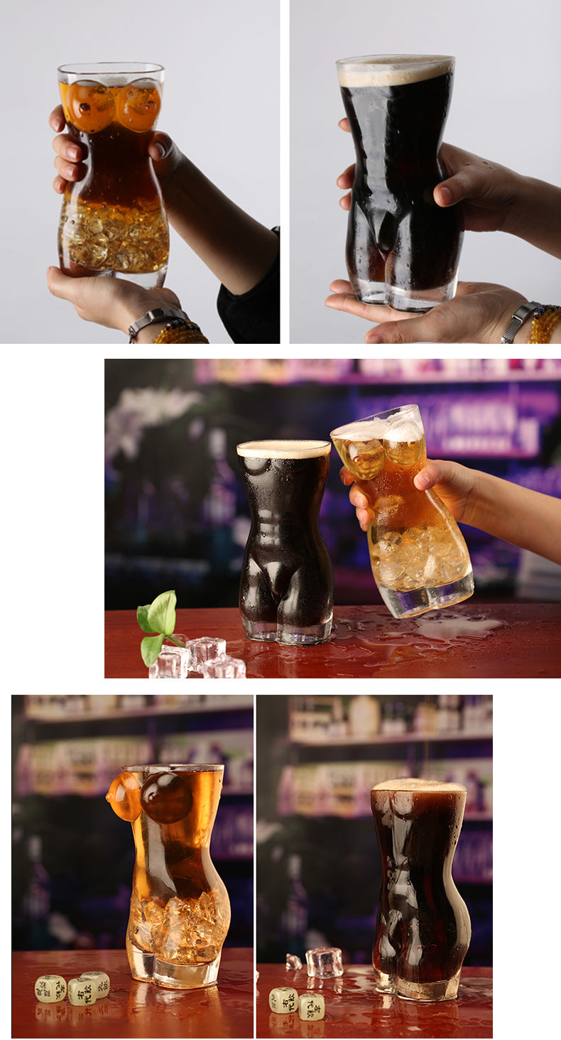 ALDO Kitchen & Dining > Tableware > Drinkware Female and Male Fun Glass for Beer,Cocktails, Vodka, Whiskey, Party and Home Bar