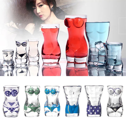 ALDO Kitchen & Dining > Tableware > Drinkware Female and Male Fun Glass for Beer,Cocktails, Vodka, Whiskey, Party and Home Bar