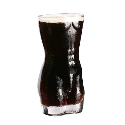 ALDO Kitchen & Dining > Tableware > Drinkware Male Fun Glass 700 ml / Lead free Crystal / 20.2 cm x  10.2 cm Female and Male Fun Glass for Beer,Cocktails, Vodka, Whiskey, Party and Home Bar