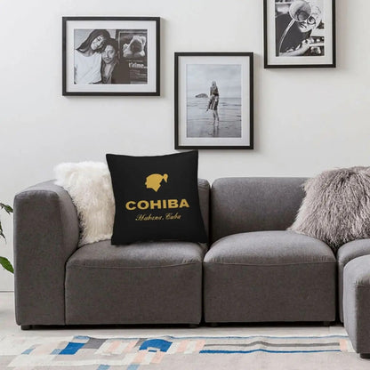 ALDO Linens & Bedding > Bedding > Pillowcases & Shams Cohiba Habana Cuba Cigar Style Pillowcases Black Poliester