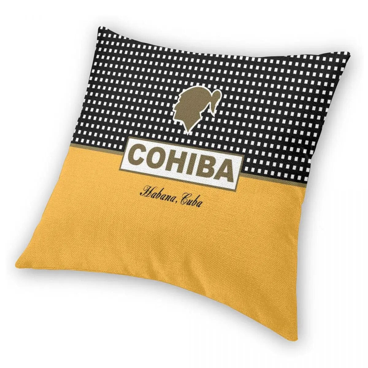 ALDO Linens & Bedding > Bedding > Pillowcases & Shams Cohiba Habana Cuba Cigar Style Pillowcases Yellow Poliester