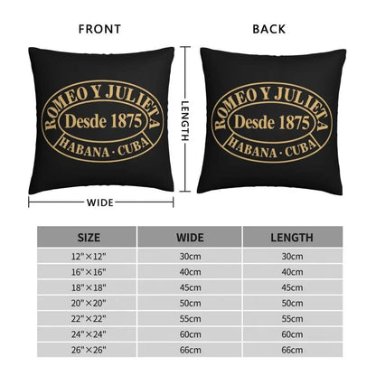 ALDO Linens & Bedding > Bedding > Pillowcases & Shams Romeo and Julieta Habana Cuba Cigar Style Pillowcases  Poliester