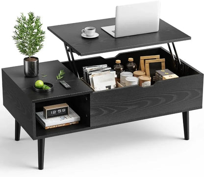 ALDO Tables > Accent Tables Modern Lift Top Coffee  Computor Table With Storage Shelf and Hidden Compartment